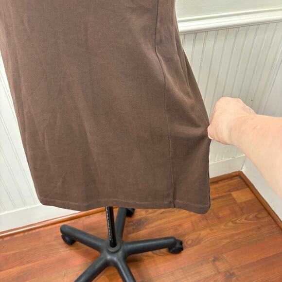 Patagonia Size M Vitaliti Dress Organic Cotton Blend Brown Built-In Bra Stretch - Picture 8 of 10